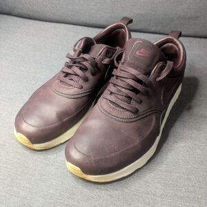 Nike Air Max Thea Premium – Plum  Leather Sneakers